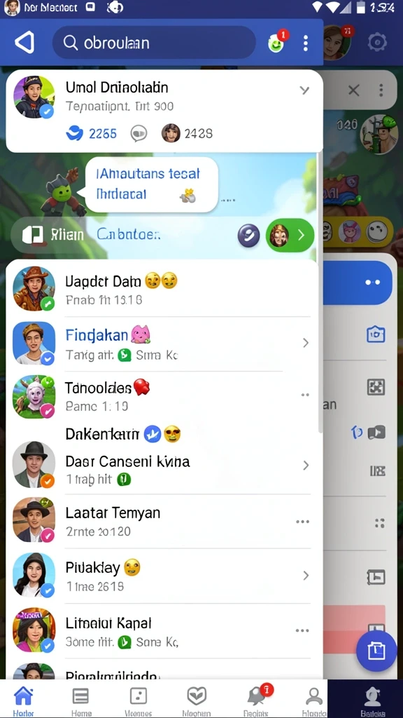 Fitur sosial untuk berkompetisi dengan teman.