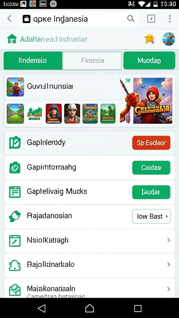 Gambaran menu utama yang sederhana dan mudah digunakan.
