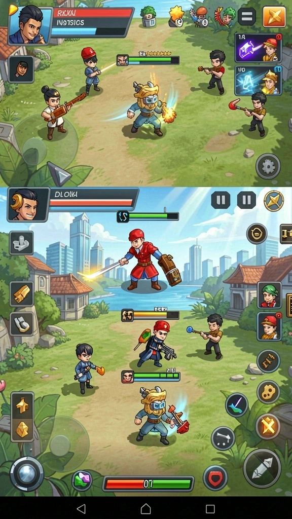 Berbagai karakter dengan kemampuan unik dan menarik.