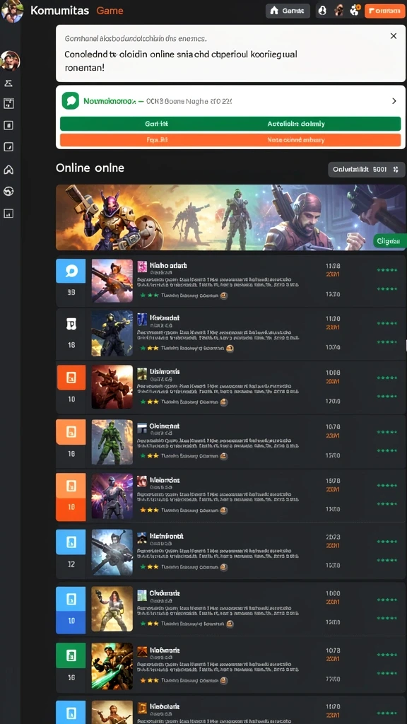 Fitur live chat untuk interaksi antar pemain.