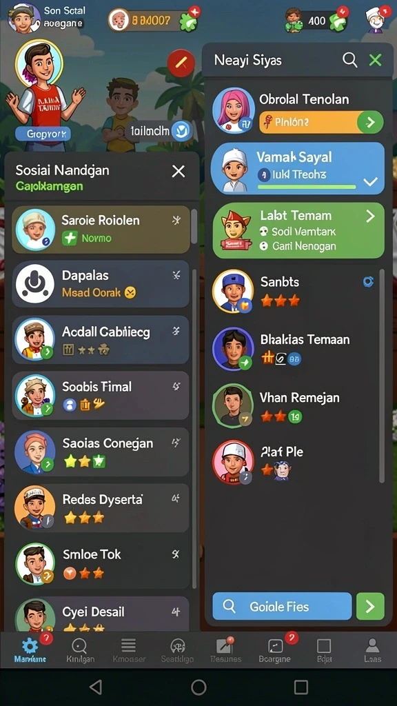 Pertarungan epik antara pemain dan monster.