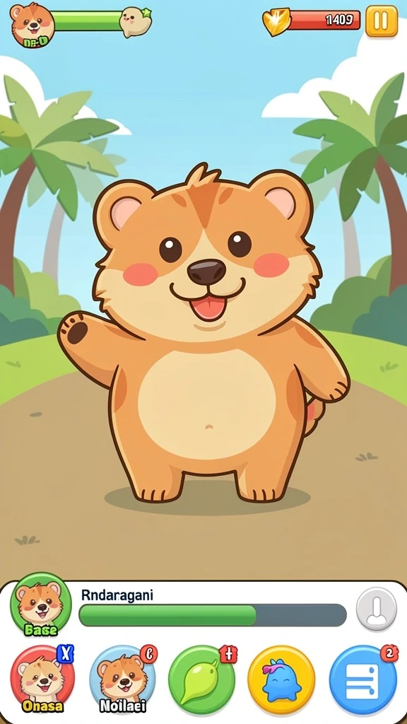 Antarmuka utama game yang menarik dan intuitif.