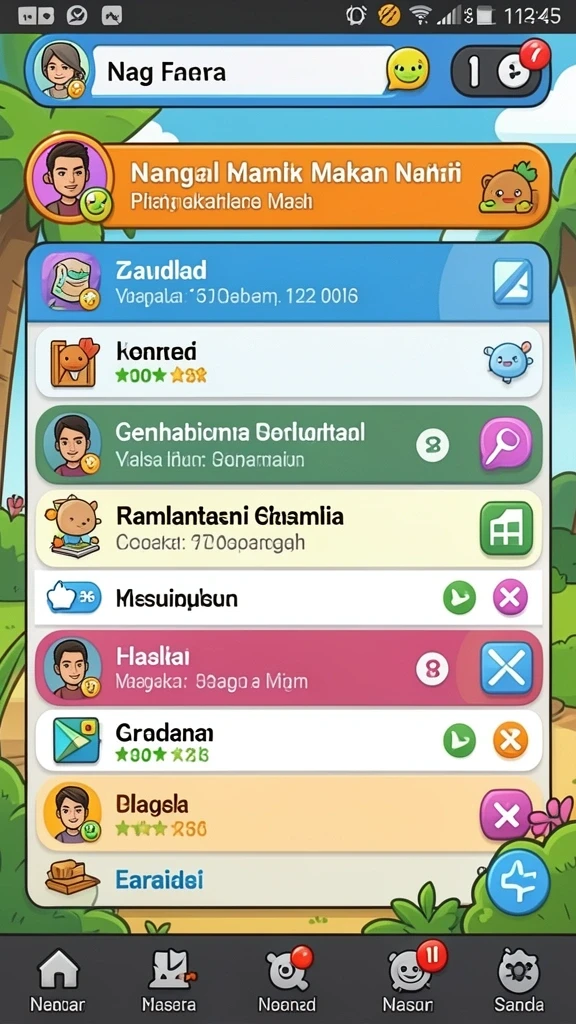 Fitur interaksi yang mendukung komunikasi antar pemain.