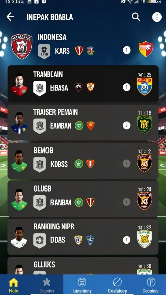 Tangkapan layar memperlihatkan daftar leaderboard pemain terbaik.