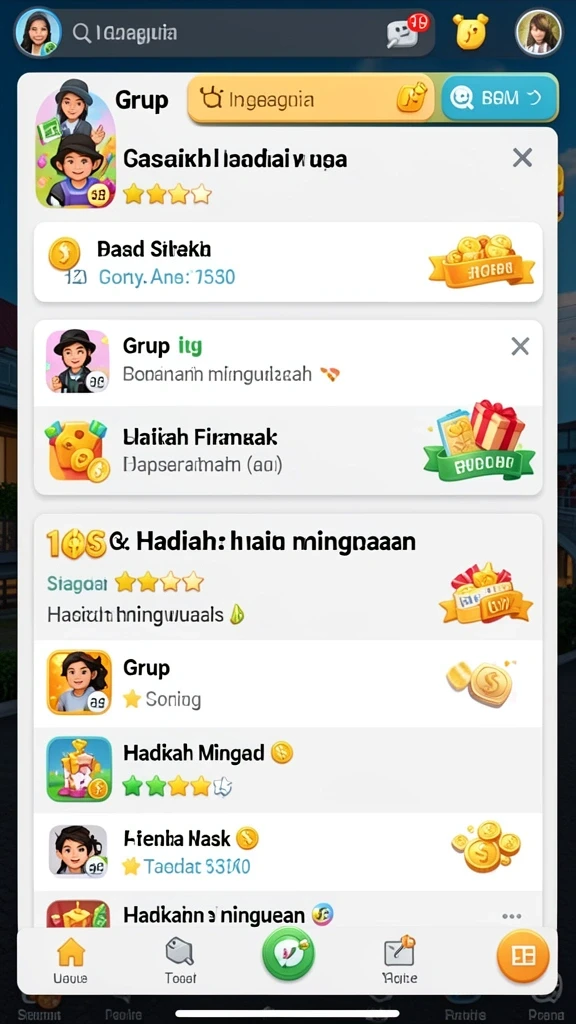 Screenshot menunjukkan fitur baru dalam mode permainan.