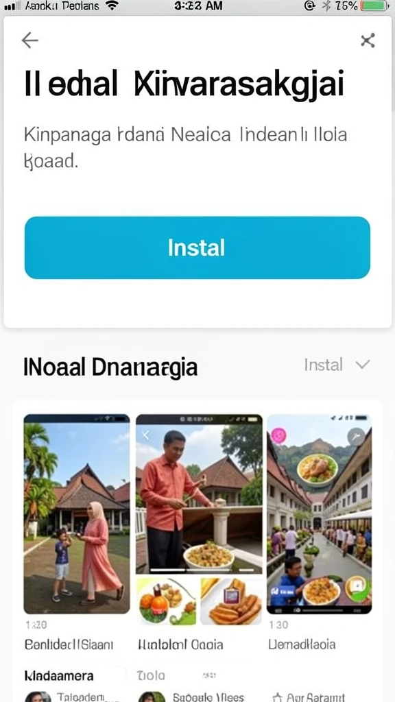 Screenshot dari event menarik yang sedang berlangsung di aplikasi.