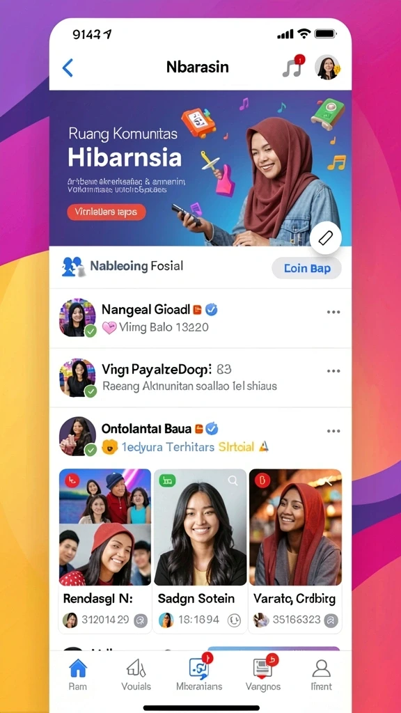 Tampilan awal yang menarik dan mudah dinavigasi.