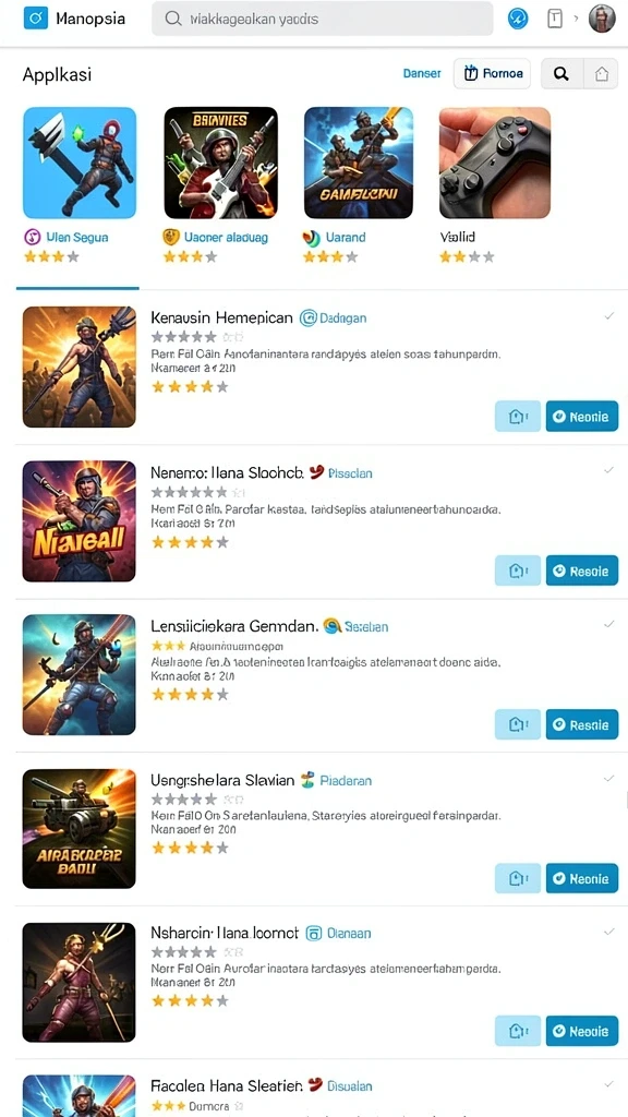 Tampilan antarmuka pengguna yang menarik dan modern.